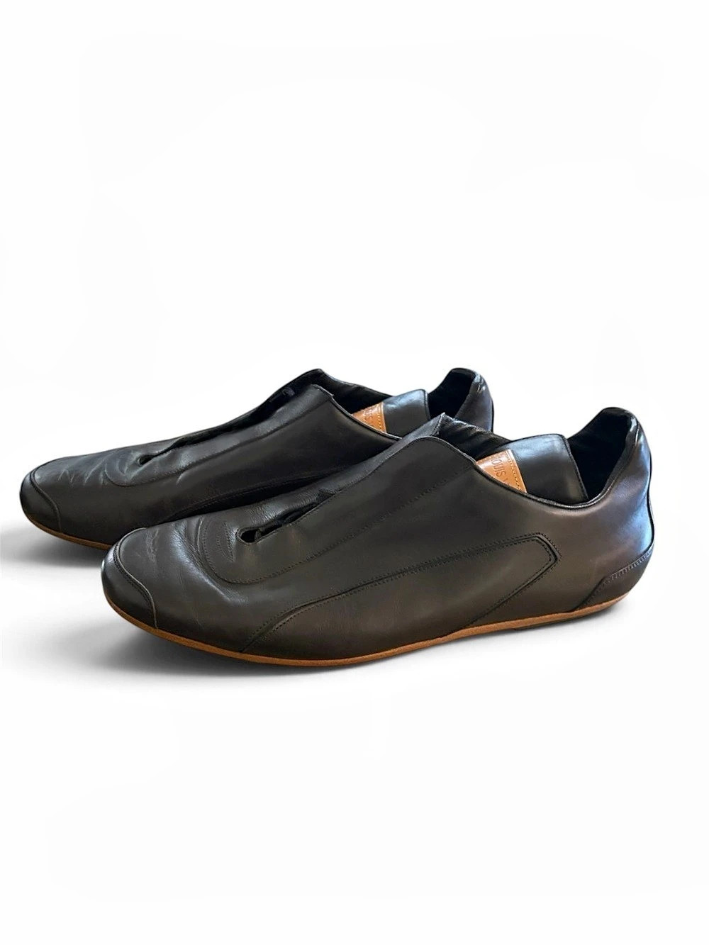 Louis Vuitton Upper Case Leather Sneaker Flats Black US 7.5